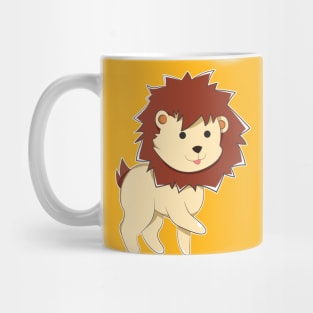 Happy Cartoon Baby Lion Mug